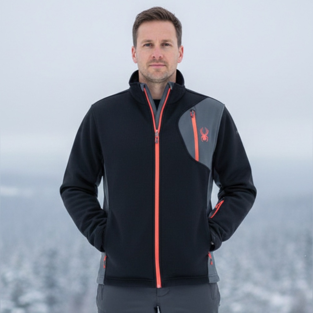Spyder Men’s Raider Full Zip Jacket size M Medium